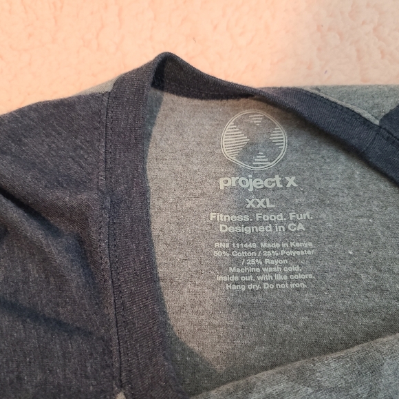 Project X Men's XXL Raglan Athletic Shirt - Picture 2 of 3